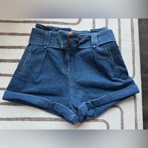 Sezane Rome Shorts in Denim